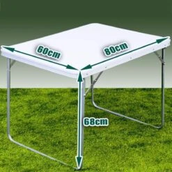 Merkloos Aluminium Inklapbare Tuintafel - Campingtafel - 80x60x68 Cm -Kampeeruitrusting 1200x1200 604