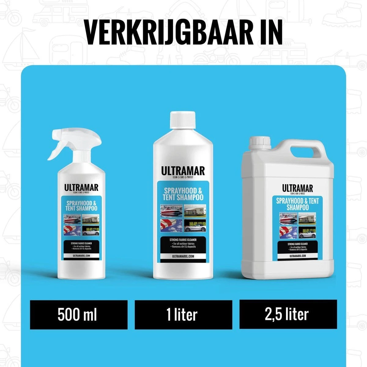 Ultramar - Reiniger Sprayhood & Tent Shampoo 500 Ml - Tentdoekreiniger Voor Bootkap, Tent, Cabriodak 5 Ultramar - Reiniger Sprayhood & Tent Shampoo 500 Ml - Tentdoekreiniger Voor Bootkap, Tent, Cabriodak - Afbeelding 5