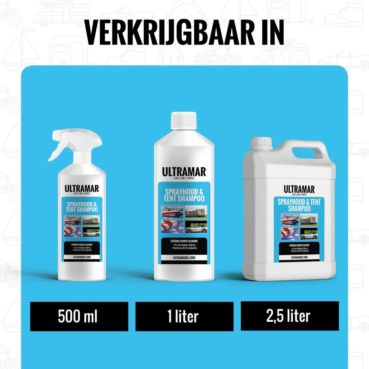 Ultramar - Reiniger Sprayhood & Tent Shampoo 500 Ml - Tentdoekreiniger Voor Bootkap, Tent, Cabriodak 7 Ultramar - Reiniger Sprayhood & Tent Shampoo 500 Ml - Tentdoekreiniger Voor Bootkap, Tent, Cabriodak - Afbeelding 7