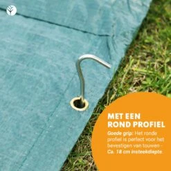 Stalen Haringen Set Van 50st. - Premium Staal - Grondanker - Tent Haring - Grondhaken - Tent Spijker - 20cm Lang - 3cm Haak - 3,5mm Premium Dikte Tentharing - Groots® -Kampeeruitrusting 1200x1200 643