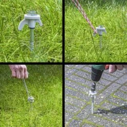 PROPLUS Pro Plus Tentharing Set - 20 Stuks - Ø 7 X 200 Mm - Schroefbaar - Adapter + Koffer -Kampeeruitrusting 1200x1200 664