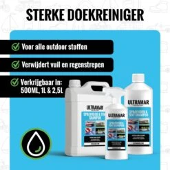Ultramar - Sprayhood & Tent Shampoo - 1L - Tentdoekreiniger - Voor Bootkap, Tent, Cabriodak, Zonwering - Tentonderhoud - Bootonderhoud - Schoonmaakmiddel -Kampeeruitrusting 1200x1200 734