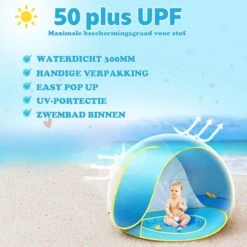 Seidon Strandtent Baby - Pop Up Tent - UV Bescherming - Baby En Kind - Waterdicht - Zwembadje - UV Bescherming -Kampeeruitrusting 1200x1200 771