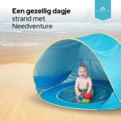 Needventure Baby Strandtent - Pop Up Tent - Windscherm Strand - Camping Strandtentje - Speeltent - Blauw 9 Needventure Baby Strandtent - Pop Up Tent - Windscherm Strand - Camping Strandtentje - Speeltent - Blauw -Kampeeruitrusting 1200x1200 773
