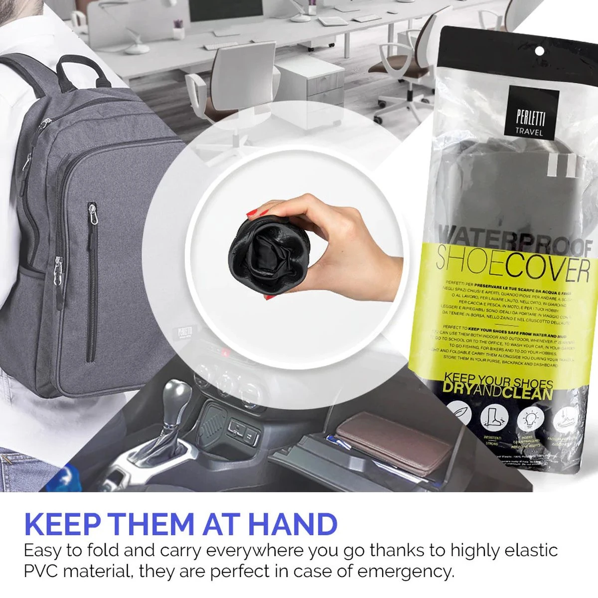 Perletti Overschoenen Reflecterend Pvc Zwart/roze Maat 36-39 6 Perletti Overschoenen Reflecterend Pvc Zwart/roze Maat 36-39 - Afbeelding 6