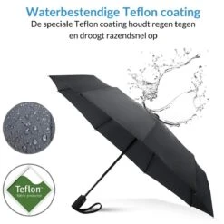 Volcan Stormparaplu Opvouwbaar - Stormparaplu's - Inklapbaar - Ø 105 Cm - Windproof Tot 100km P/u - Grote Paraplu - Automatisch - Zwart 11 Volcan Stormparaplu Opvouwbaar - Stormparaplu's - Inklapbaar - Ø 105 Cm - Windproof Tot 100km P/u - Grote Paraplu - Automatisch - Zwart -Kampeeruitrusting 1200x1200 821