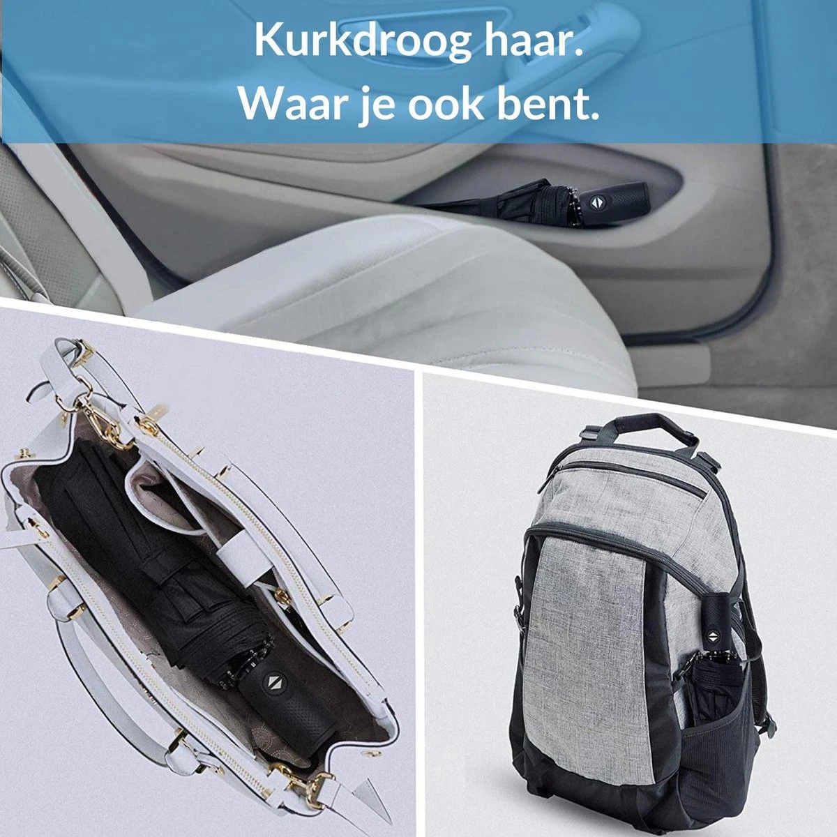 Volcan Stormparaplu Opvouwbaar - Stormparaplu's - Inklapbaar - Ø 105 Cm - Windproof Tot 100km P/u - Grote Paraplu - Automatisch - Zwart 6 Volcan Stormparaplu Opvouwbaar - Stormparaplu's - Inklapbaar - Ø 105 Cm - Windproof Tot 100km P/u - Grote Paraplu - Automatisch - Zwart - Afbeelding 6