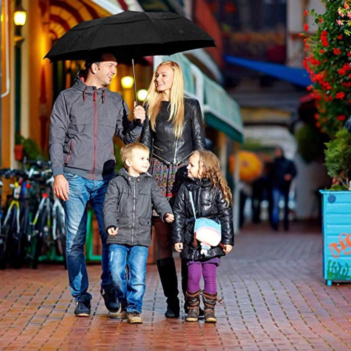 Volcan Stormparaplu Opvouwbaar - Stormparaplu's - Inklapbaar - Ø 105 Cm - Windproof Tot 100km P/u - Grote Paraplu - Automatisch - Zwart 8 Volcan Stormparaplu Opvouwbaar - Stormparaplu's - Inklapbaar - Ø 105 Cm - Windproof Tot 100km P/u - Grote Paraplu - Automatisch - Zwart - Afbeelding 8