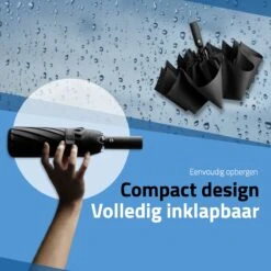 GOAT Outdoor® Stormparaplu - Paraplu - Opvouwbaar - Windproof Tot 100kmp/u - ⌀ 105 Cm - Paraplu - Zwart -Kampeeruitrusting 1200x1200 831