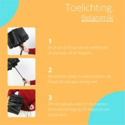 Bushifi Stormparaplu Paraplu - Opvouwbaar - Zwart - 10 Panelen - Polsband 13 Bushifi Stormparaplu Paraplu - Opvouwbaar - Zwart - 10 Panelen - Polsband -Kampeeruitrusting 1200x1200 898