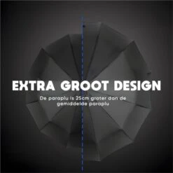 Stormparaplu Opvouwbaar - Paraplu - Automatische Stormparaplu - Tot 110km P/u Windproof - 12 Ribben -Kampeeruitrusting 1200x1200 931