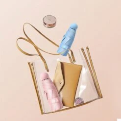 Merkloos TDR--Opvouwbare Paraplu -Windproof-Zonbescherming Anti-Uv UPF50 + Met Gratis Reisetui-roze -Kampeeruitrusting 1200x1200 996