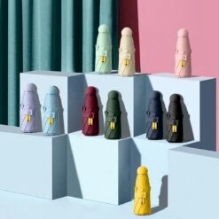 Merkloos TDR--Opvouwbare Paraplu -Windproof-Zonbescherming Anti-Uv UPF50 + Met Gratis Reisetui-roze -Kampeeruitrusting 1200x1200 998