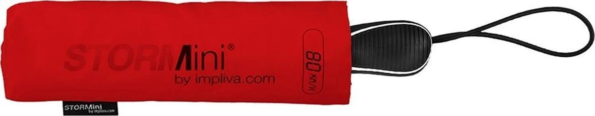 STORMini - Stormparaplu - Geschikt Voor Windvlagen Tot 80km/h - Ø 100 Cm - Rood 2 STORMini - Stormparaplu - Geschikt Voor Windvlagen Tot 80km/h - Ø 100 Cm - Rood - Afbeelding 2