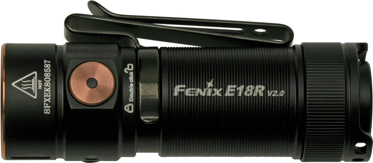 Fenix E18R V2.0 Zaklamp FEE18R Ultra Compacte Oplaadbare Zaklamp, 1200 Lumen, Aluminium 8 Fenix E18R V2.0 Zaklamp FEE18R Ultra Compacte Oplaadbare Zaklamp, 1200 Lumen, Aluminium - Afbeelding 8
