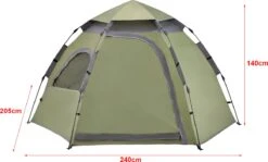 Pro-Tec Tent Nybro Automatisch 240x205x140 Cm Donkergroen 6 Pro-Tec Tent Nybro Automatisch 240x205x140 Cm Donkergroen -Kampeeruitrusting 1200x726