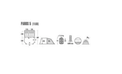 High Peak Paros 5 Tunneltent - 5-Persoons - Donkergrijs -Kampeeruitrusting 1200x727