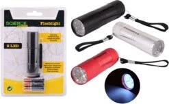 Johntoy Zaklampje LED Voor Kinderen En Volwassenen - Inclusief Batterijen - Kleur : Grijs