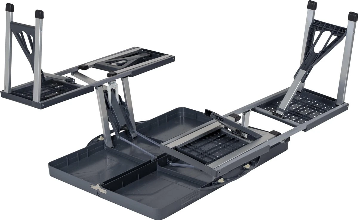 Bo-Camp Picknicktafel - Basic - Inklapbaar - Grijs 5 Bo-Camp Picknicktafel - Basic - Inklapbaar - Grijs - Afbeelding 5
