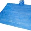 Merkloos 3x Wegwerp Regenponcho Blauw - Poncho