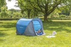 Dunlop Pop Up Tent 220 X 120 X 90 Cm - Grijs/ Blauw - 1 Persoons -Kampeeruitrusting 1200x800 18