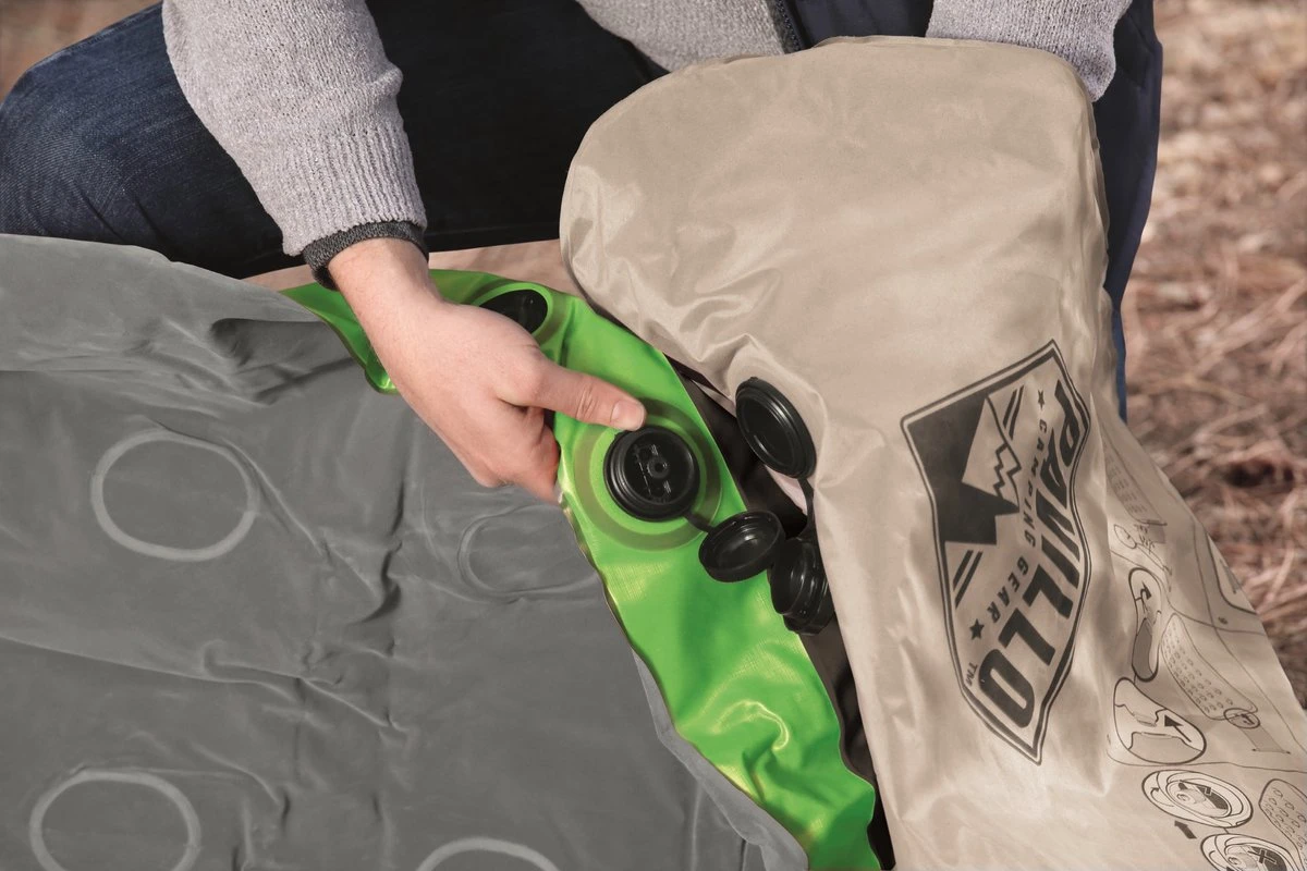 Bestway 1-Persoons Luchtbed Roll & Relax - 188 X 99 X 22 CM - Incl. 3-in-1 Reistas, Kussen En Handpomp - Binnen 50 Sec Opgeblazen - Binnen- En Buitengebruik 8 Bestway 1-Persoons Luchtbed Roll & Relax - 188 X 99 X 22 CM - Incl. 3-in-1 Reistas, Kussen En Handpomp - Binnen 50 Sec Opgeblazen - Binnen- En Buitengebruik - Afbeelding 8