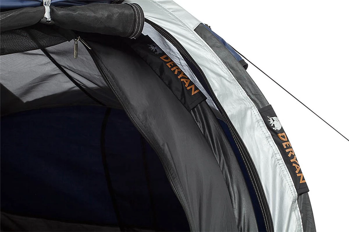 Deryan Cocoon Pop Up Tent - Slaapzak - Luchtbed - Luchtpomp - 4 Persoons - Zilver 13 Deryan Cocoon Pop Up Tent - Slaapzak - Luchtbed - Luchtpomp - 4 Persoons - Zilver - Afbeelding 13