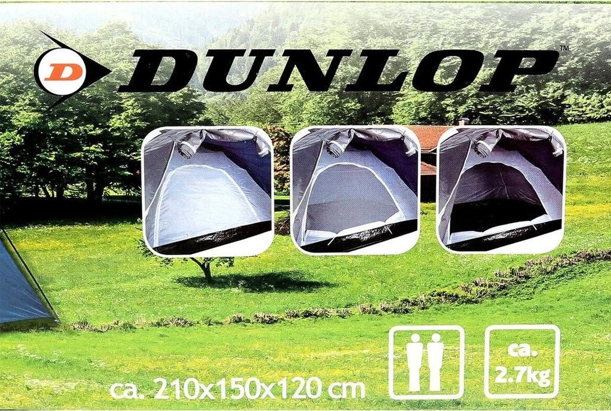 Dunlop Tent - Blauw - 2 Persoons 8 Dunlop Tent - Blauw - 2 Persoons - Afbeelding 8