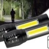 2 Stuks - Zaklamp Oplaadbaar 2000 Lumen - Waterproof - Zeer Fel - Klein - 2 In 1 - Led -