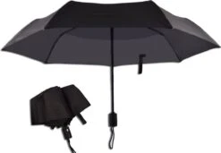 Automatische Stormparaplu - Paraplu – Automatisch, Opvouwbaar & Windproof Tot 70 - 80 Km P/u - Ø 95 Cm - 7 Panelen - Dubbele Laag - Zwart