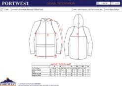 Portwest Regenpak 2 Delig Donker Blauw Maat XL -Kampeeruitrusting 1200x846