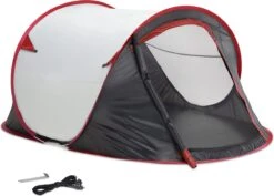 JEMIDI Tweepersoons Pop-up Tent - Opgooitent, Werptent Voor 2 Personen - Ideaal Als Festivaltent Of Kampeertent - Verschillende Kleuren -Kampeeruitrusting 1200x858