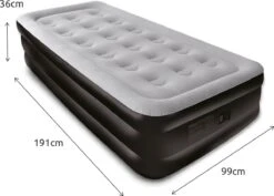 BluMill Eenpersoons Luchtbed - Met Ingebouwde Pomp - Luchtbed Zelfopblazend - Incl. Draagtas - 191x99x36 Cm -Kampeeruitrusting 1200x859 2