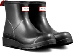 Hunter - Regenlaarzen Voor Vrouwen - Nebula Korte Speellaarzen - Zwart - Maat 38EU -Kampeeruitrusting 1200x868 2