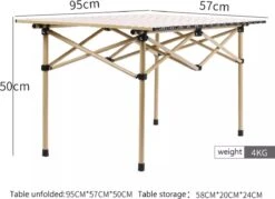 Buxibo - Lichtgewicht Vouwbare Campingtafel - Inklapbaar - Vis/Tuin/Picknick Tafel - Kamperen - Met Opberghoes - Aluminium - Grijs -Kampeeruitrusting 1200x869 1