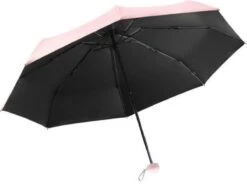 Merkloos TDR--Opvouwbare Paraplu -Windproof-Zonbescherming Anti-Uv UPF50 + Met Gratis Reisetui-roze -Kampeeruitrusting 1200x893 1