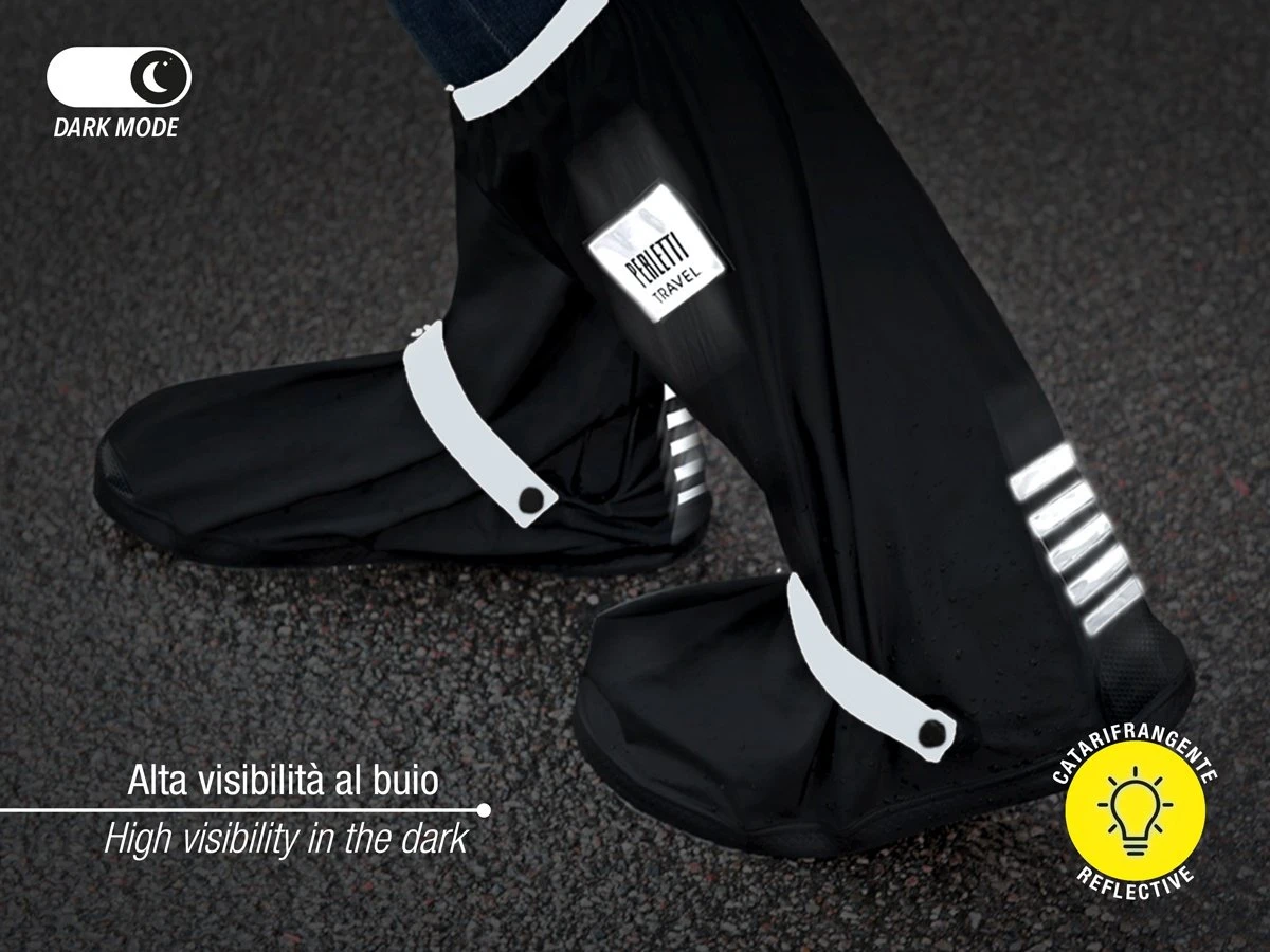 Perletti Overschoenen Reflecterend Pvc Zwart/zilver Maat 36-39 2 Perletti Overschoenen Reflecterend Pvc Zwart/zilver Maat 36-39 - Afbeelding 2