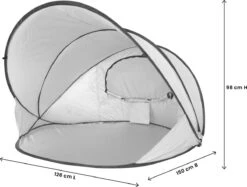 Deryan Luxe Pop Up Strandtent XXL - Anti-UV 50+ - Zilver -Kampeeruitrusting 1200x907 2