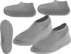 Siliconen Unisex Waterdichte Overschoenen Grijs Maat M 35-38 - Herbruikbaar – Anti Slip Regen Overschoen - Schoenhoesjes - Waterdichte Schoenbeschermers - Regenhoes – Schoenovertrek - Regenlaarzen -Kampeeruitrusting 1200x910 7