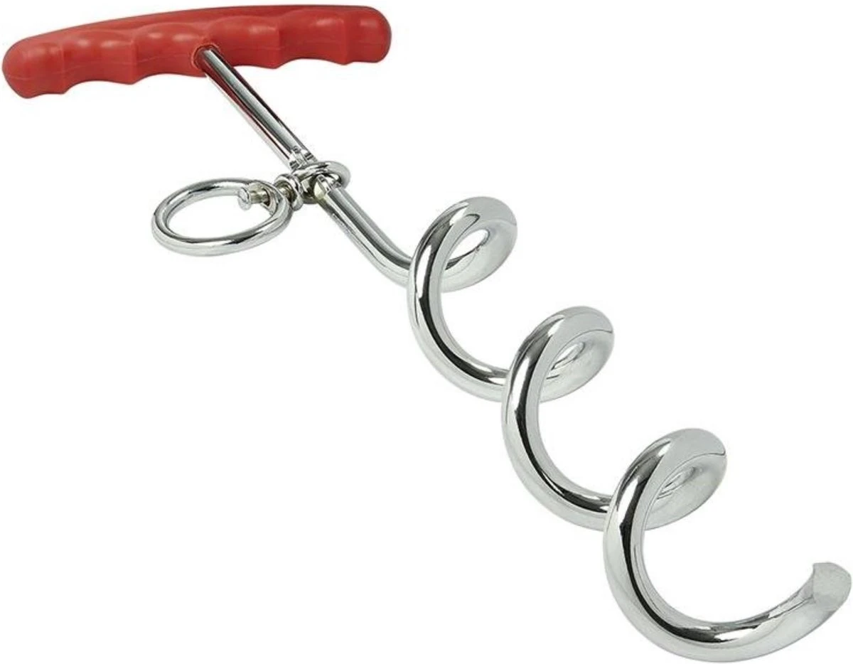 PROPLUS Pro Plus Aanlegspiraal - Hondenpen Met Handvat En Ring - Lengte 39 Cm 1 PROPLUS Pro Plus Aanlegspiraal - Hondenpen Met Handvat En Ring - Lengte 39 Cm