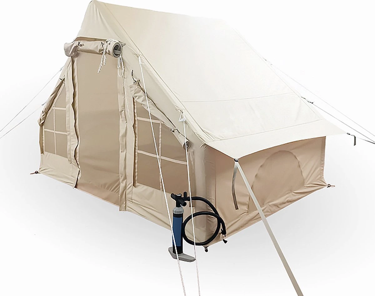 Opblaasbare Vier Persoons Tent Beige 300x200x210 Cm 7 Opblaasbare Vier Persoons Tent Beige 300x200x210 Cm - Afbeelding 7