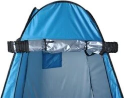 Merkloos 4 In 1 Pop-up Douchetent Voor Omkleden, Douchen, Toilet En Opslag - 1 Persoons Tent - Camping Douche En Omkleedtent - Inclusief Haringen En Draagtas - 190 X 110 X 110 Cm Blauw -Kampeeruitrusting 1200x949