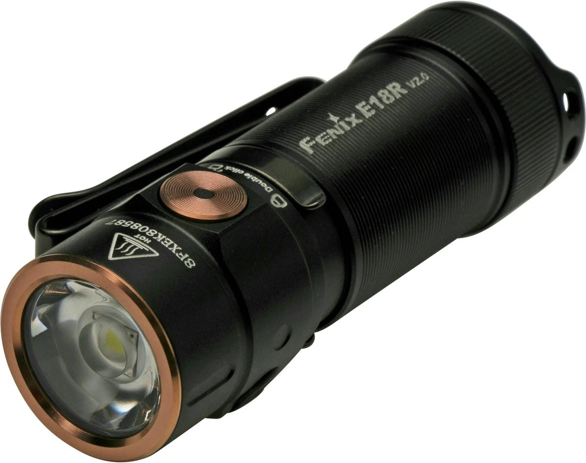 Fenix E18R V2.0 Zaklamp FEE18R Ultra Compacte Oplaadbare Zaklamp, 1200 Lumen, Aluminium 9 Fenix E18R V2.0 Zaklamp FEE18R Ultra Compacte Oplaadbare Zaklamp, 1200 Lumen, Aluminium - Afbeelding 9
