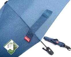 Merkloos Fredricks - Sterke Compacte Opvouwbare Tasformaat Paraplu - Stormbestendig >100 Km/u - Opent En Sluit Automatisch - Ø 97cm - Waterafstotende Teflon Coating - Sneldrogend - Donkerblauw -Kampeeruitrusting 1200x967 2