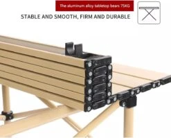 Buxibo - Lichtgewicht Vouwbare Campingtafel - Inklapbaar - Vis/Tuin/Picknick Tafel - Kamperen - Met Opberghoes - Aluminium - Grijs -Kampeeruitrusting 1200x967