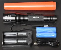 Militaire Zaklamp LED | 1000 Lumen | 2x 18650 Oplaadbare Batterij & Oplader | King Mungo KM-T14 -Kampeeruitrusting 1200x972 5