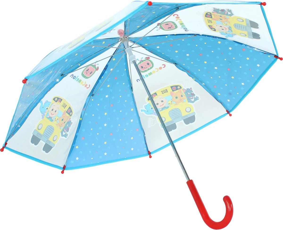 Cocomelon Rainy Days Paraplu - Blauw 2 Cocomelon Rainy Days Paraplu - Blauw - Afbeelding 2