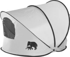 Deryan Luxe Pop Up Strandtent XXL - Anti-UV 50+ - Zilver -Kampeeruitrusting 1200x978 1