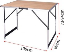 Kamyra® Campingtafel Inklapbaar - Kampeertafel, Partytafel - Opvouwbaar, Lichtgewicht & In Hoogte Verstelbaar - Aluminium/Hout 14 Kamyra® Campingtafel Inklapbaar - Kampeertafel, Partytafel - Opvouwbaar, Lichtgewicht & In Hoogte Verstelbaar - Aluminium/Hout -Kampeeruitrusting 1200x984