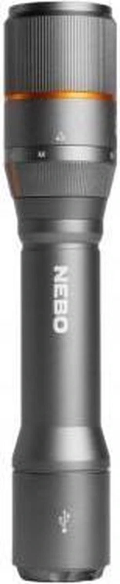 NEBO DAVINCI 2000 LED Zaklamp OPLAADBAAR - 2000 Lumen - Zwart -Kampeeruitrusting 248x1200